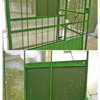 高品質 ナンシン・カゴ台車ラスティーパレットRC-5C / グリーン  