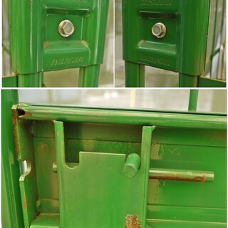 ナンシン・カゴ台車ラスティーパレットRC-5C / グリーン / 1,100ｘ800×1,700 / 対荷重500kg (04)