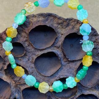 ブレスレット 本翡翠 ヒスイ 三色 誕生日プレゼント 天然石 縁起物 本物保証