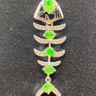 福袋 ネックレス 魚 セット 本翡翠 ヒスイ フリーサイズ 緑色 誕生日プレゼント 天然石 本物保証