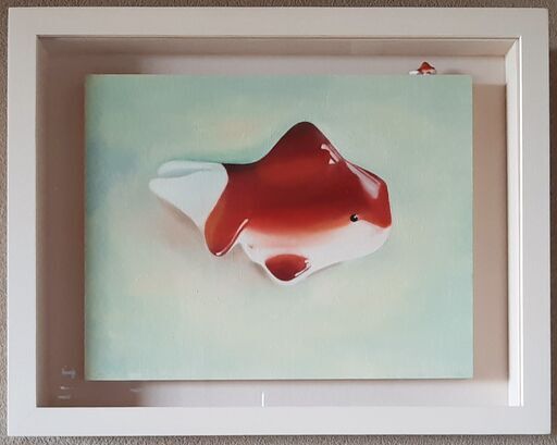 絵画（油絵） Monsieur Poisson ：小さな金魚