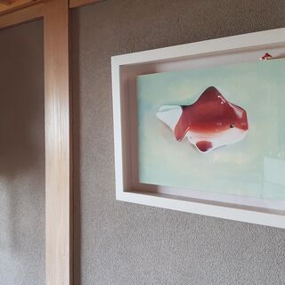 絵画（油絵） Monsieur Poisson ：小さな金魚