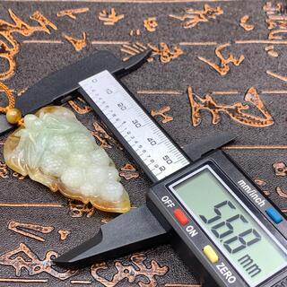  本翡翠　ペンダント  ネックレス 葡萄 蜘蛛 お手作り　ミャンマー産　天然翡翠 ヒスイA貨 男女兼用 鑑別書有 2022072310