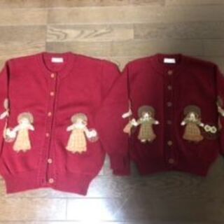 子供の冬服　赤のセーター　140、125