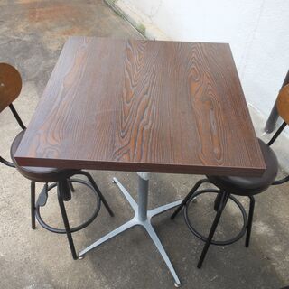 カフェテーブル　リビングテーブル　テーブル＋チェアー2脚セット　...