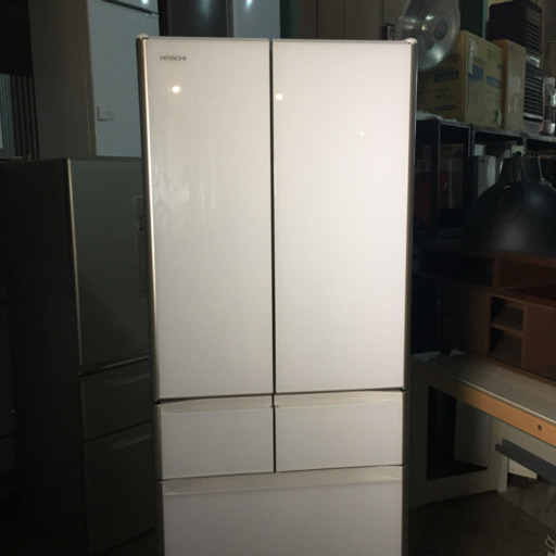 日立 冷蔵庫 430L 2018年製 ★人気のホワイト強化ガラスパネル