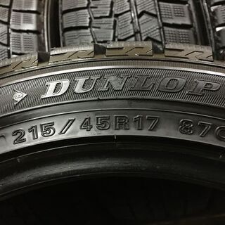 DUNLOP WINTER MAXX WM02 215/45R17 17インチ スタッドレス 4本 2018年製 レクサスCT プリウス アテンザスポーツ等　(VTN292) クレジットカード QR決済可能