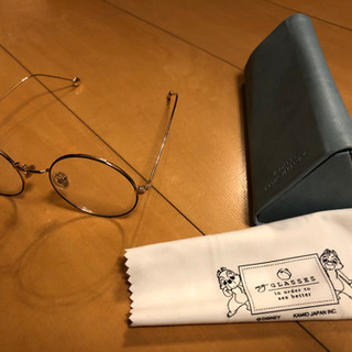 【ネット決済】丸メガネ　伊達メガネ　チップとデールのメガネケース...