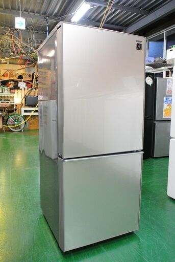 シャープ プラズマクラスター2ドア冷蔵庫 SJ-GD14C-C。清掃・動作確認済。当店の保証6ヵ月付きです。
