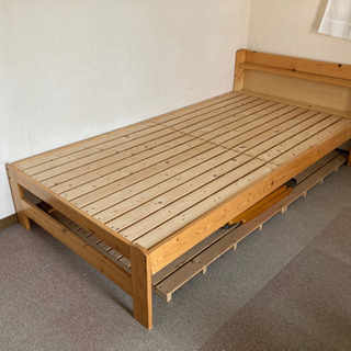 【取引完了】木製シングルベッド