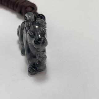 希少 本翡翠 ペンダント ワンちゃん 犬 本翡翠 ヒスイ A貨 ブラック 黒 