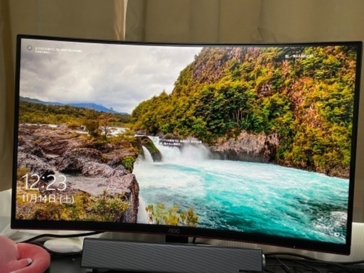 aoc 31.5 湾曲液晶モニター