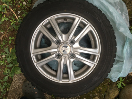 DUNLOPスタットレスタイヤ4本セット全てホイール付き155/65R13