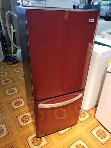 2015年製 Haier ハイアール 2ドア 冷凍冷蔵庫 138L JR-NF140K 耐熱トップテーブル 2段式フリーザー