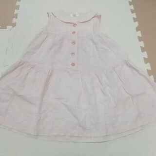 Lili Lundi 夏物ワンピース 120cm ピンク ノースリーブ