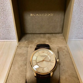 【ネット決済・配送可】【Burberry】自動巻腕時計
