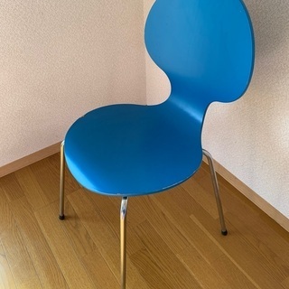 【無料】イス　椅子　青　座面高さ45cm