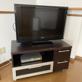 【REGZA】TOSHIBA 32型テレビ&テレビ台セット
