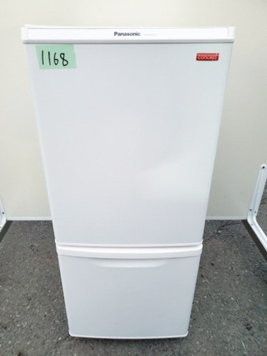 ①1168番 Panasonic✨ノンフロン冷凍冷蔵庫✨NR-BW145C-W‼️