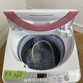 セール SHARP洗濯機 6kg 2016年製 東京 神奈川 格安配送 ka226