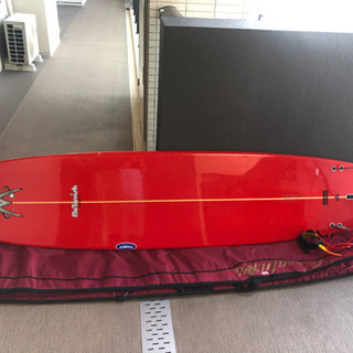 ケース付き】ロングボード サーフボード 赤