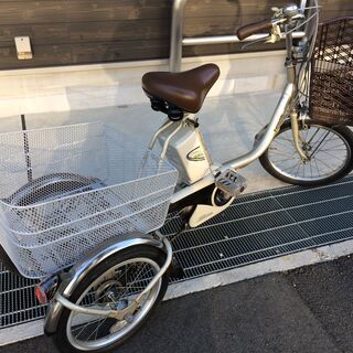 地域限定 パナソニック カロヤカライフ 三輪車 新基準 13,2AH チタン 