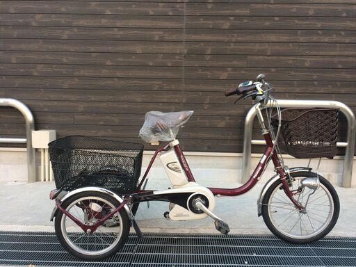 地域限定送料無料　パナソニック　カロヤカライフ　新基準　三輪車　12AH　アシスタワゴン　パスワゴン　神戸市　電動自転車