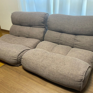 【ネット決済】リクライニングソファー 座椅子 ブラウン 1人掛け×2台