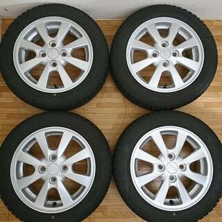 ダイハツ純正 ガリ無しアルミ付き ヨコハマIG50+ スタッドレスタイヤ155/65R14⑰ ダイハツ純正 ガリ無しアルミ付き ヨコハマIG50+ スタッドレスタイヤ