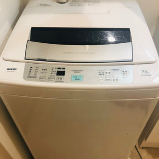 【ネット決済】SANYO 洗濯機 7kg ASW-70D（W） ...