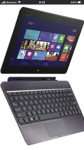 キーボード着脱式　10.1型タブレットPC ASUS Vivo Tab RT TF600T 箱有り　キーボード操作もできるのでパソコンのように使うことも可能です