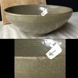 e315 高麗青磁象嵌入菓子鉢 合わせ箱 茶道具