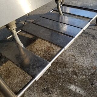 クリナップ 2槽シンク 2槽流し台 蛇口4個 W1200×D600×H800 棚付き