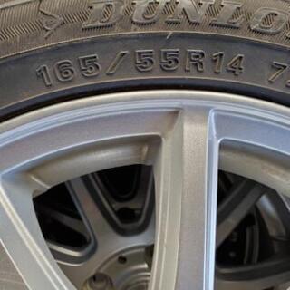 お値下げしました。DUNLOP winterMax 165/55/14 アルミ付き4本