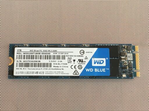 PCパーツ WD Blue WDS100T1B0B SSD M.2 1T SSD