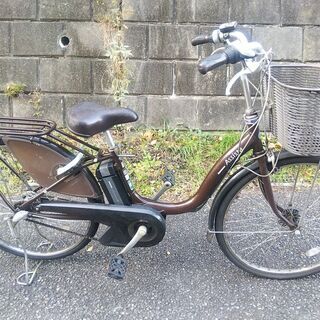 電動アシスト自転車　BRIDGESTONE　8年使用　26インチ　ブラウンカラー　　 バッテリー状態良し