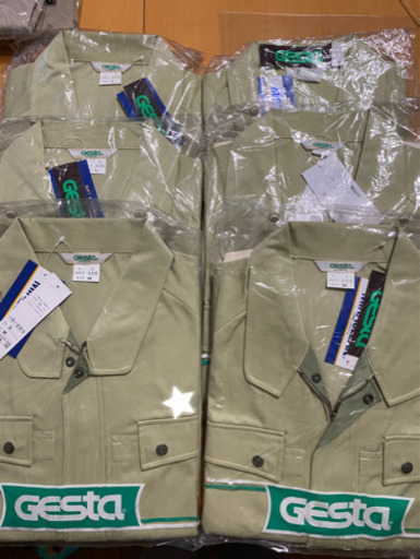 新品　作業着　上着Ｌ4枚\u0026M2枚　カーキ色