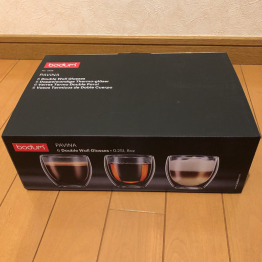 1023 展示品 BODUM PAVINA ダブルウォールグラス 250ml×6個セット