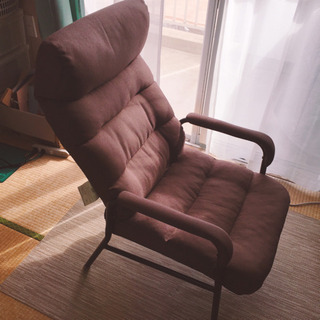 【ネット決済】リクライニング付きひじ付きパイプ高座椅子