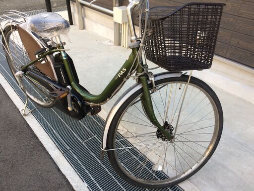 地域限定　ヤマハ　パス　新基準　子供乗せ　6AH　緑　アシスタ　ビビ　神戸市　電動自転車