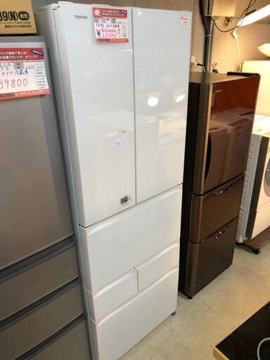 ☆中古 激安！！TOSHIBA　ノンフロン冷凍冷蔵庫　509L　GR-K510FW形　2017年製　DK002￥68,000！！