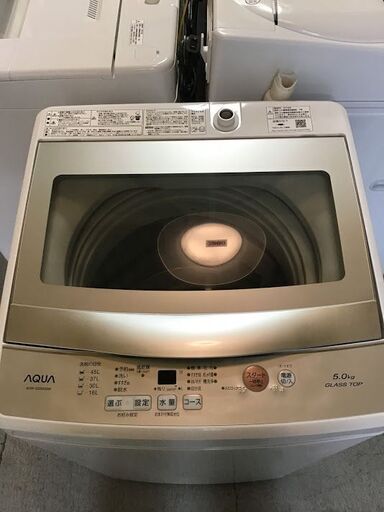 【送料無料・設置無料サービス有り】洗濯機 2019年製 AQUA AQW-GS50G(W) 中古
