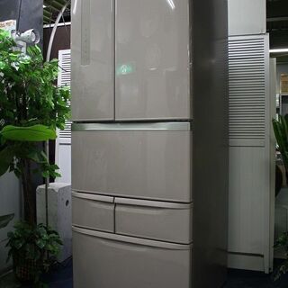 R2300) Toshiba 中古 東芝 6ドア 冷凍冷蔵庫 GR-G48FS(P) 自動製氷 