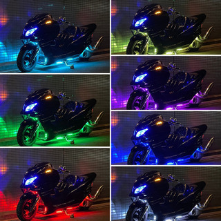 受付終了　美車・マジェスティc 250 ・フルカスタム・スピーカー2発　グリーンLED・ホワイト マジェスティc250 フルカスタム LED スピーカー2発 タンデムバー