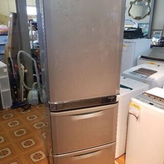 三菱/MITSUBISHI 370L 3ドアノンフロン冷凍冷蔵庫...