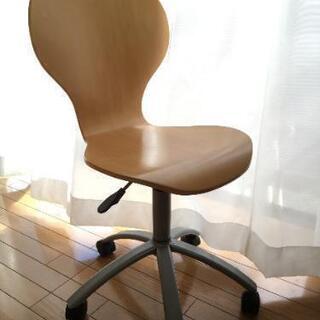 [お値下げ]アイリスオーヤマ製　木製　回転椅子　昇降可能 　PC...