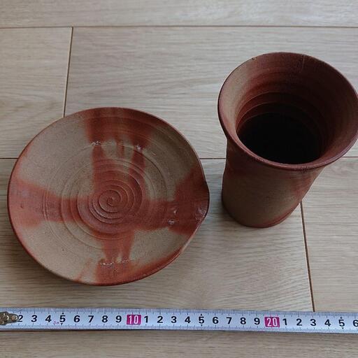 備前焼 お皿とカップのセット