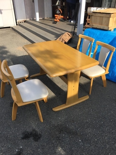 ダイニングテーブル 椅子×4 セット 回転椅子 イス