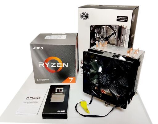 CPU AMD Ryzen 7 3700X ／リテールCPUクーラーなし／市販CPUクーラー 