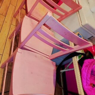 【ネット決済】椅子　ピンク